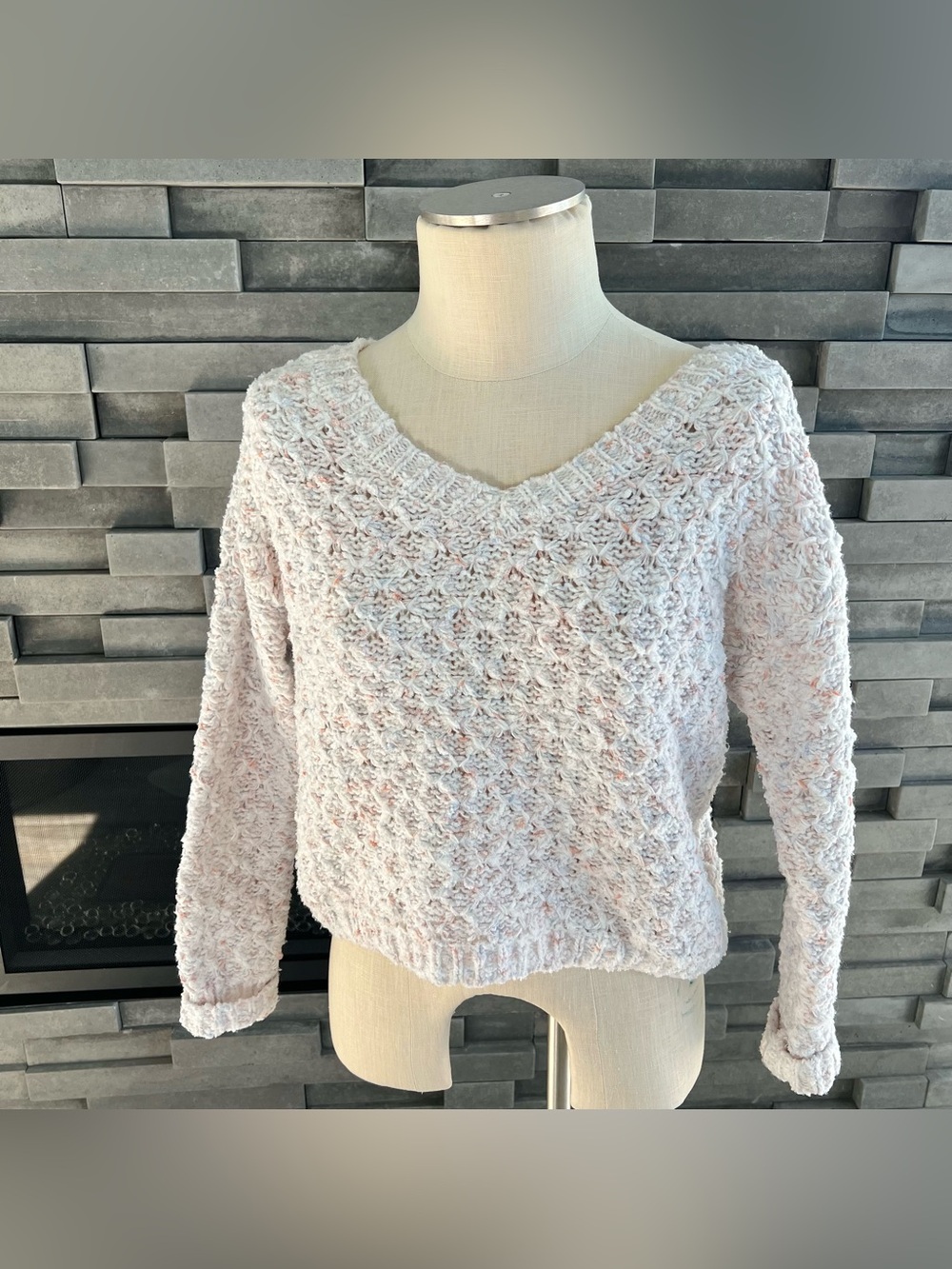 Jessica Simpson Women’s Speckled Knit Cropped Sweater Size Small